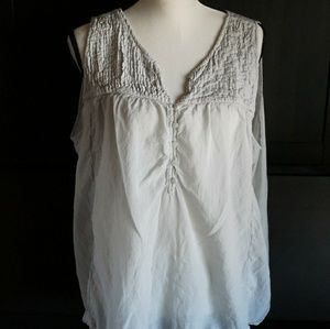Women's Light Grey Sleeveless Blouse